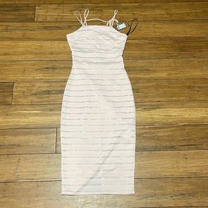 Pink Bodycon Midi Dress